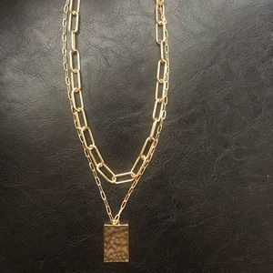 SLATE gold Lola layered chain necklace